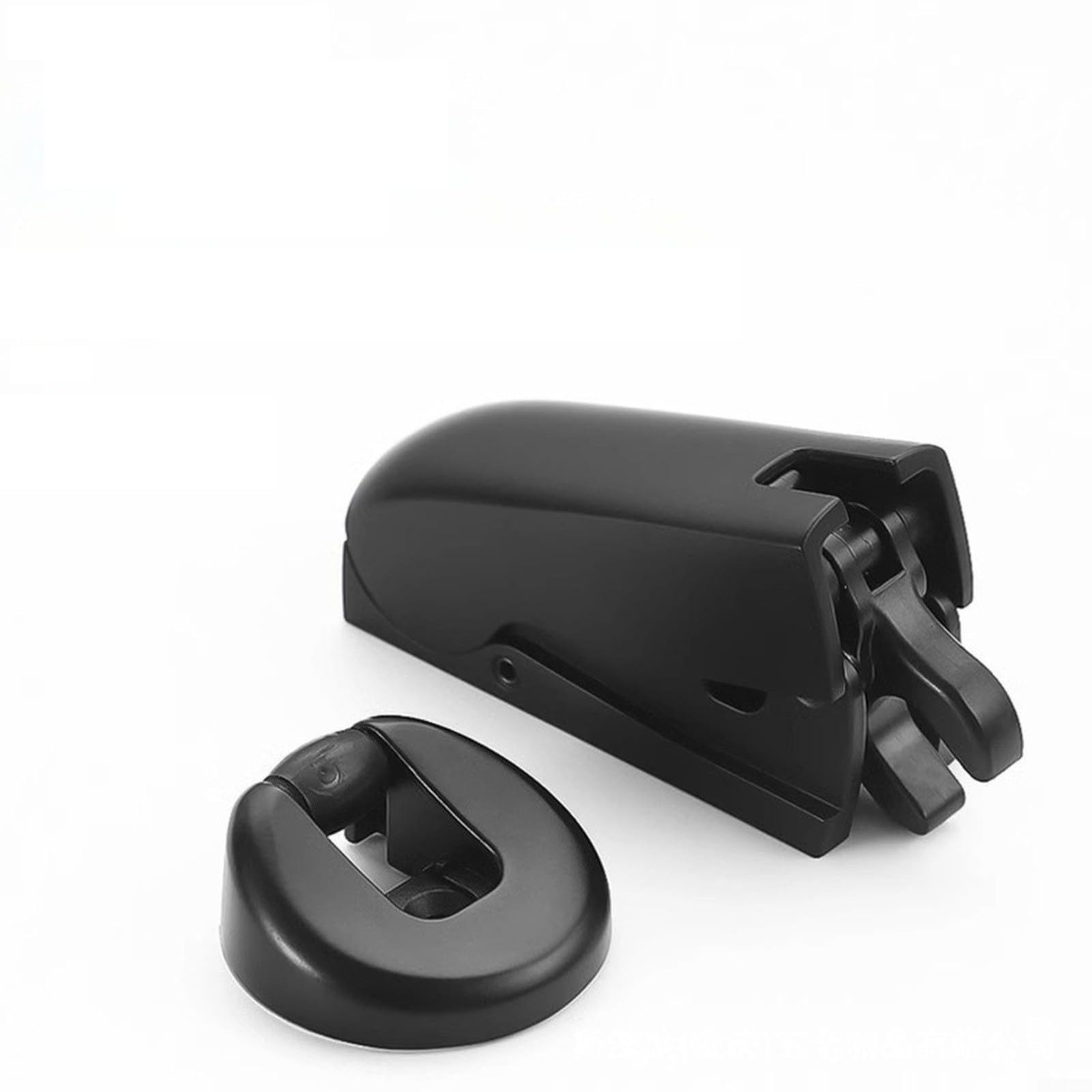 Butée de porte hydraulique silencieuse noire avec installation au sol flexible