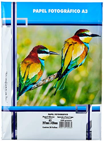 Papel Fotografico Inkjet A3 Glossy 230G Pacote Com 20 - 62880