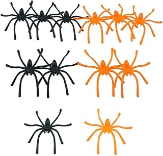 FAZHBARY 40 PCS Plastic Spiders Small Fake Spider Realistic Spiders for Halloween Prank Props Decorations