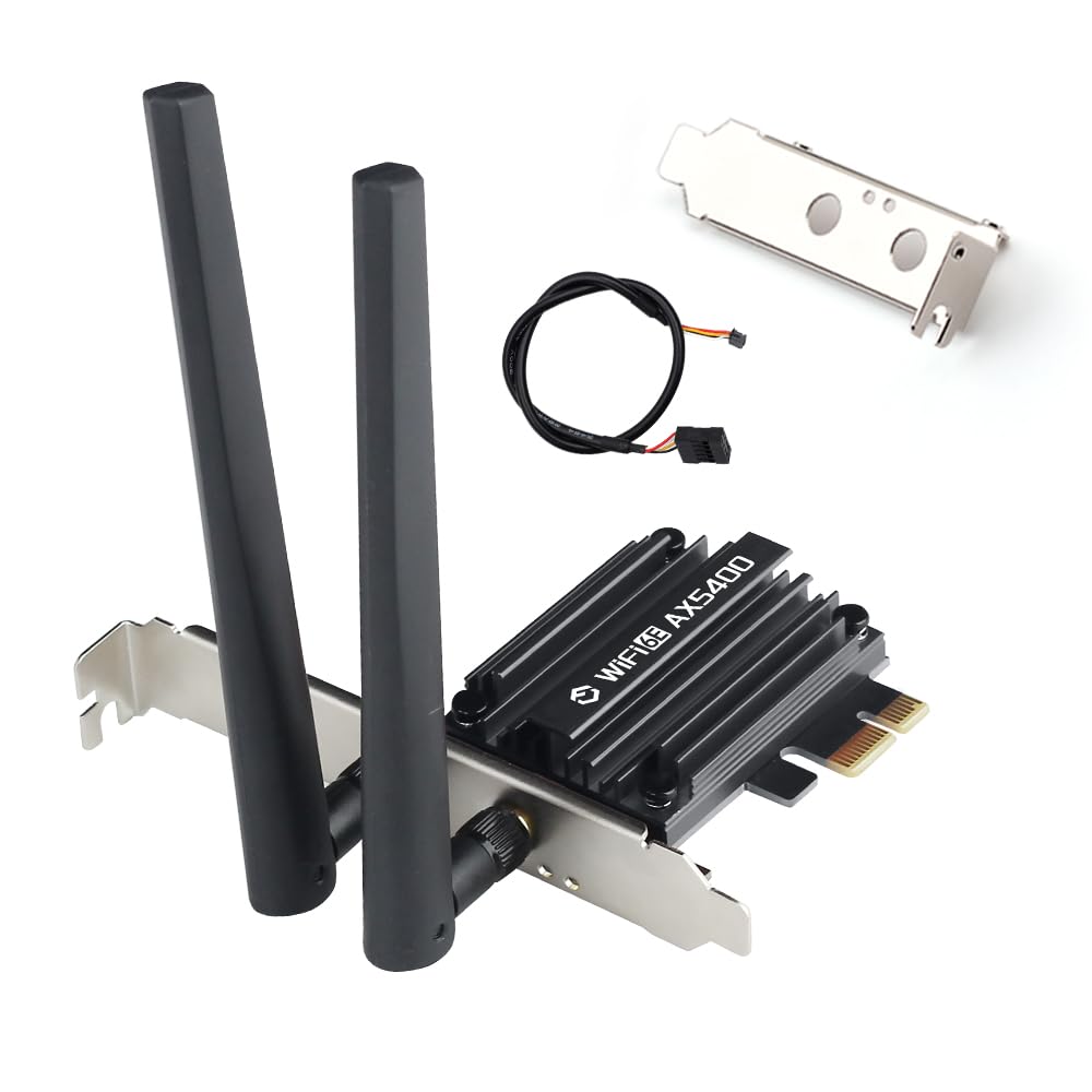 Amazon.com: WiFi 6E PCIe Card AX5400 BT5.3 6GHz Tri-Band Low