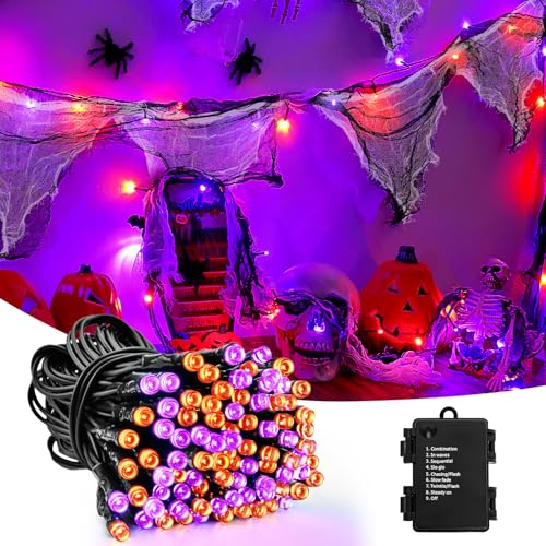Dalugo Halloween Lichterketten, 3m 30LED Orange Lila Lichterketten...