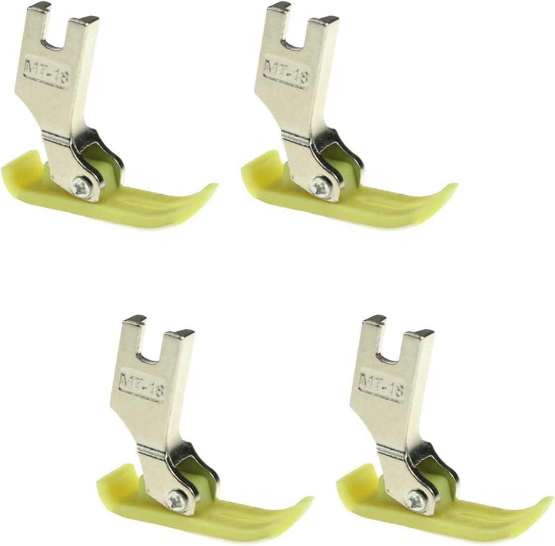 HUAZEXINX4 Pcs Non-Stick Sewing Presser Foot Sewing Machine Kit Straight Stitch Feet Hem Industrial Domestic Series Needle Sewing Machines MT18