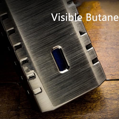 Encendedor de butano doble llama a prueba de viento miniatura 4