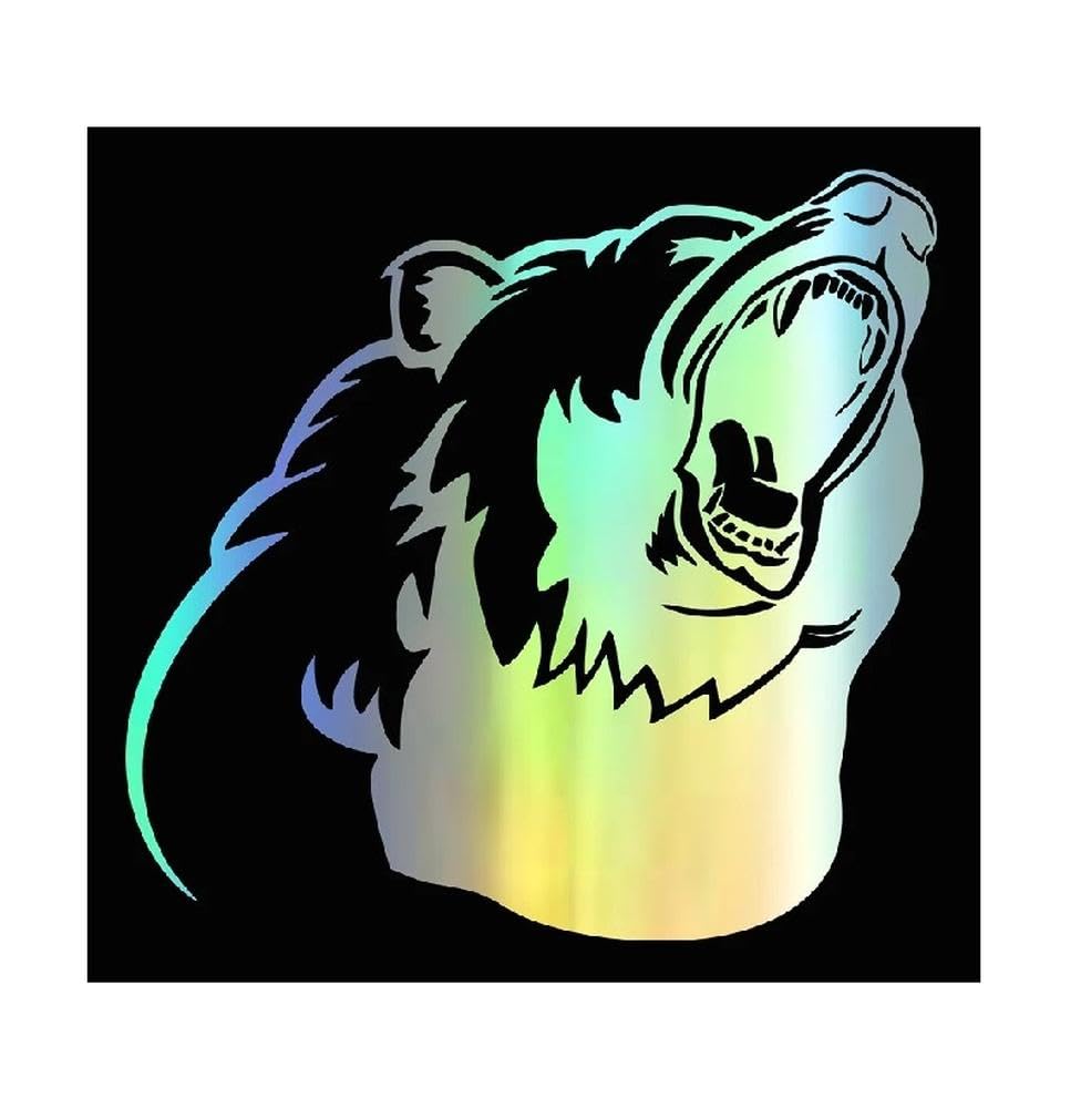 Bertdcx Laser Auto Accessory Bear Car Sticker Vinyl Decal For Car Bumper Window Car Decorations(Laser)