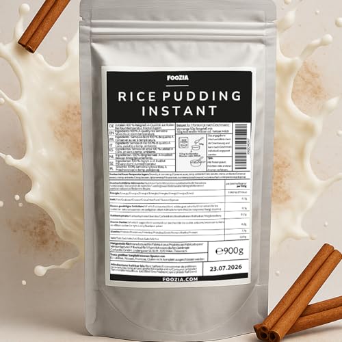 Rice Pudding 900g Instant Reis Pudding Natur Vegan Ohne Zusatz von Foozia