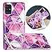 Produktbild Marmor für Samsung Galaxy A51 Hülle, Glänzend Marble Silikon Matt Ultra Dünn Weich Flexible TPU Schutzhülle Cover Robust Case Stein Marmor Handytasche Handyhülle für Samsung Galaxy A51 Rose Lila