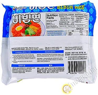 Paldo Bibim Men Korean Spicy Oriental Style Noodle, 22.90 Oz