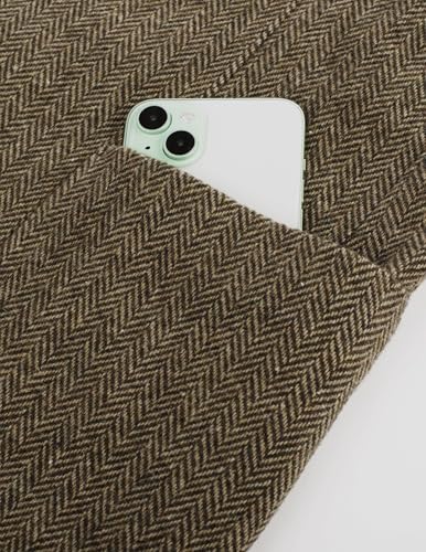 Image of PJ PAUL JONES Mens Herringbone Blazer Vintage Tweed Wool Blend Sport Coat Jacket