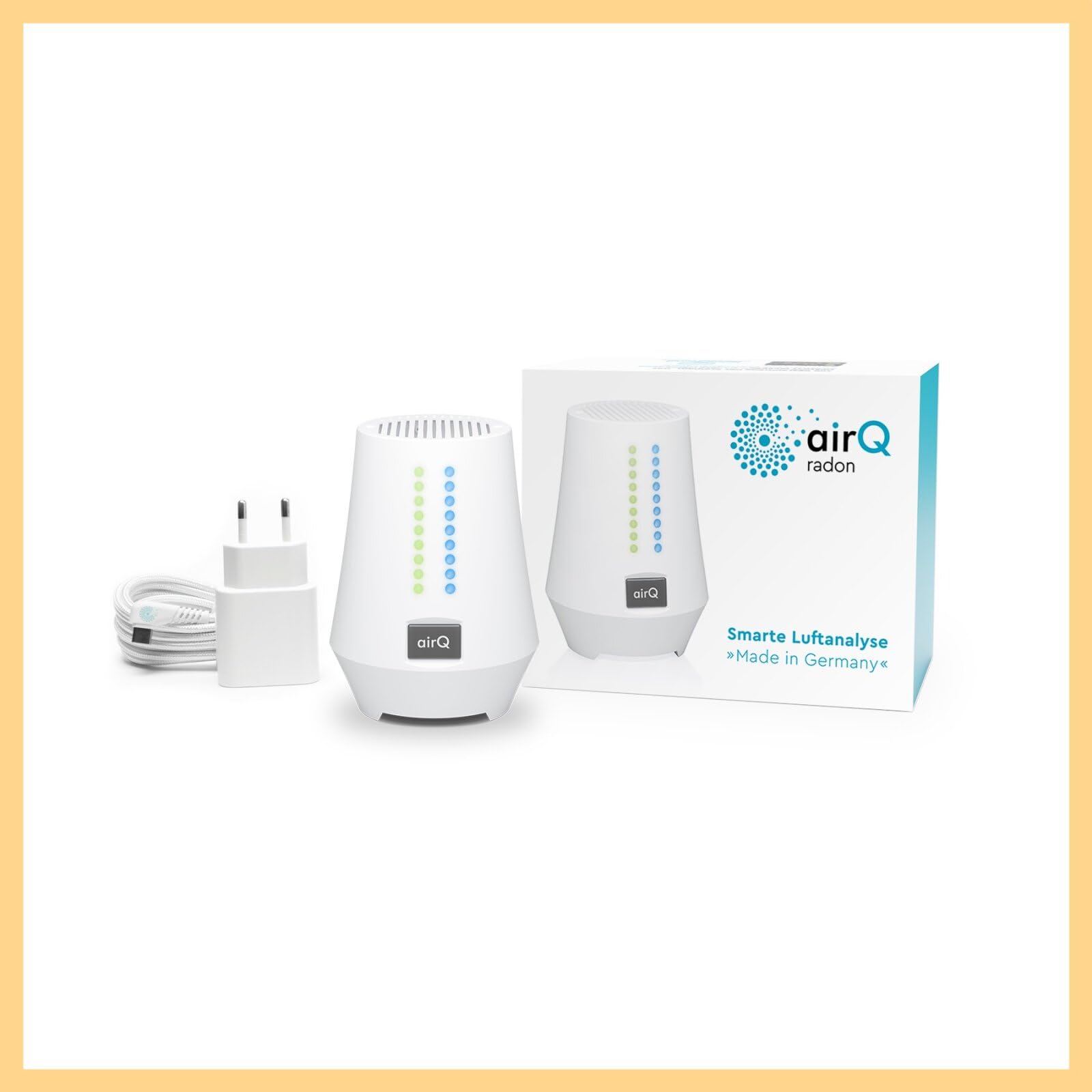 Radon Luftanalysator, Luftmessgerät, Luftqualitätsmessgerät mit 5 Sensoren, kostenlose App, Smart Home, Radon Messgerät