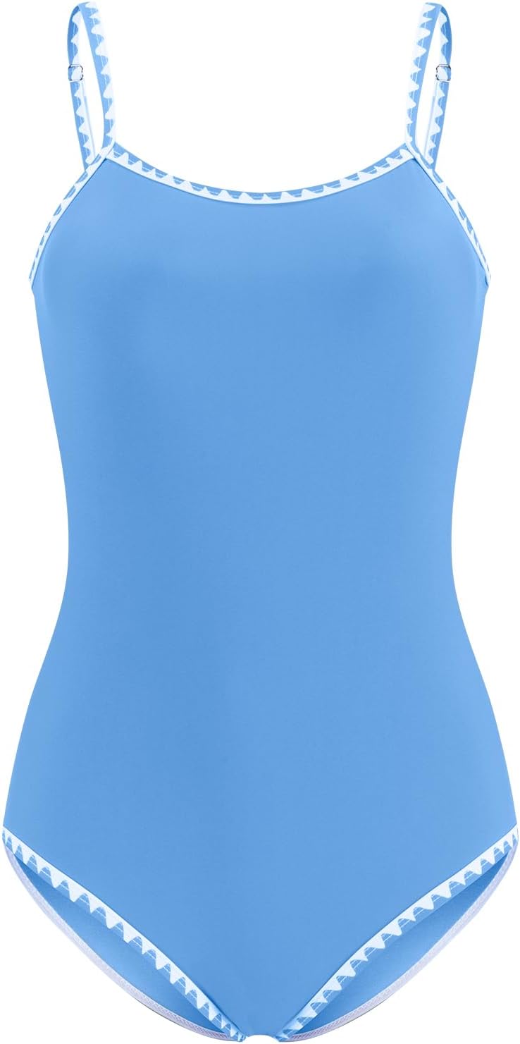 Girl Swimsuit One Piece Bathing Suit for Girls Contrasting Colors Adjustable Straps Padded Swimwear 11-16y