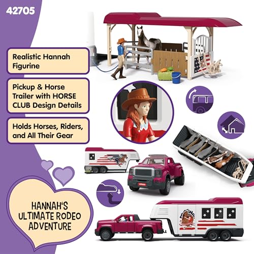 Image of Schleich Horse Club - 119Pc Lakeside Truck And Trailer - Kids 5+ | 42705