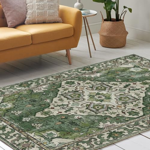 【Amazon.co.jp 限定】ペルシャ風 ラグ カーペット 2畳 3畳 花柄 北欧 厚手 オリエンタル柄 ペルシャ絨毯 じゅうたん 抜けない おしゃれ 滑り止め 洗える 床暖房 オールシーズン適用 低反発 防音マット 軽量 ラグマット 防ダニ 長方形