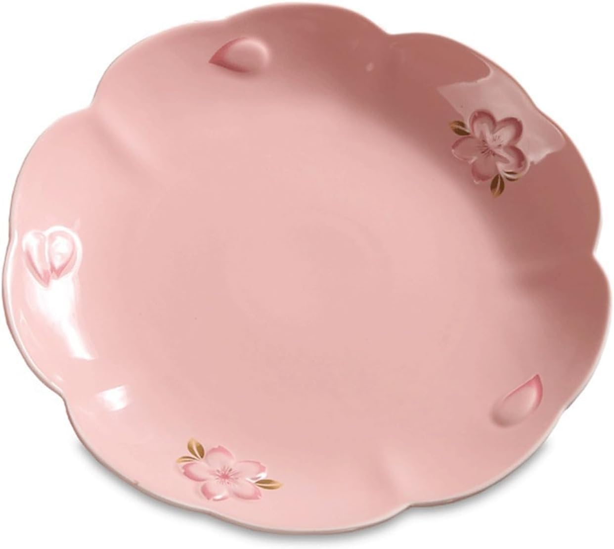 Ręcznie malowany talerz ceramiczny, wytłaczany wzór kwiatu wiśni, talerz do jadalni na stek, sałatkę, deser, zastawę kuchenną