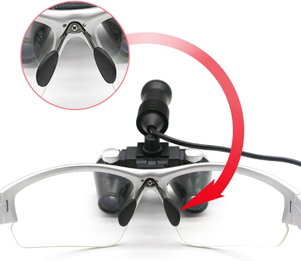 N A 2.5X/3.5X 420 Mm Dental Loupe Magnifier Binocular Magnifier Surgery Surgical Medical Operation Loupe with Spotlight Head Light,Purple,2.5X