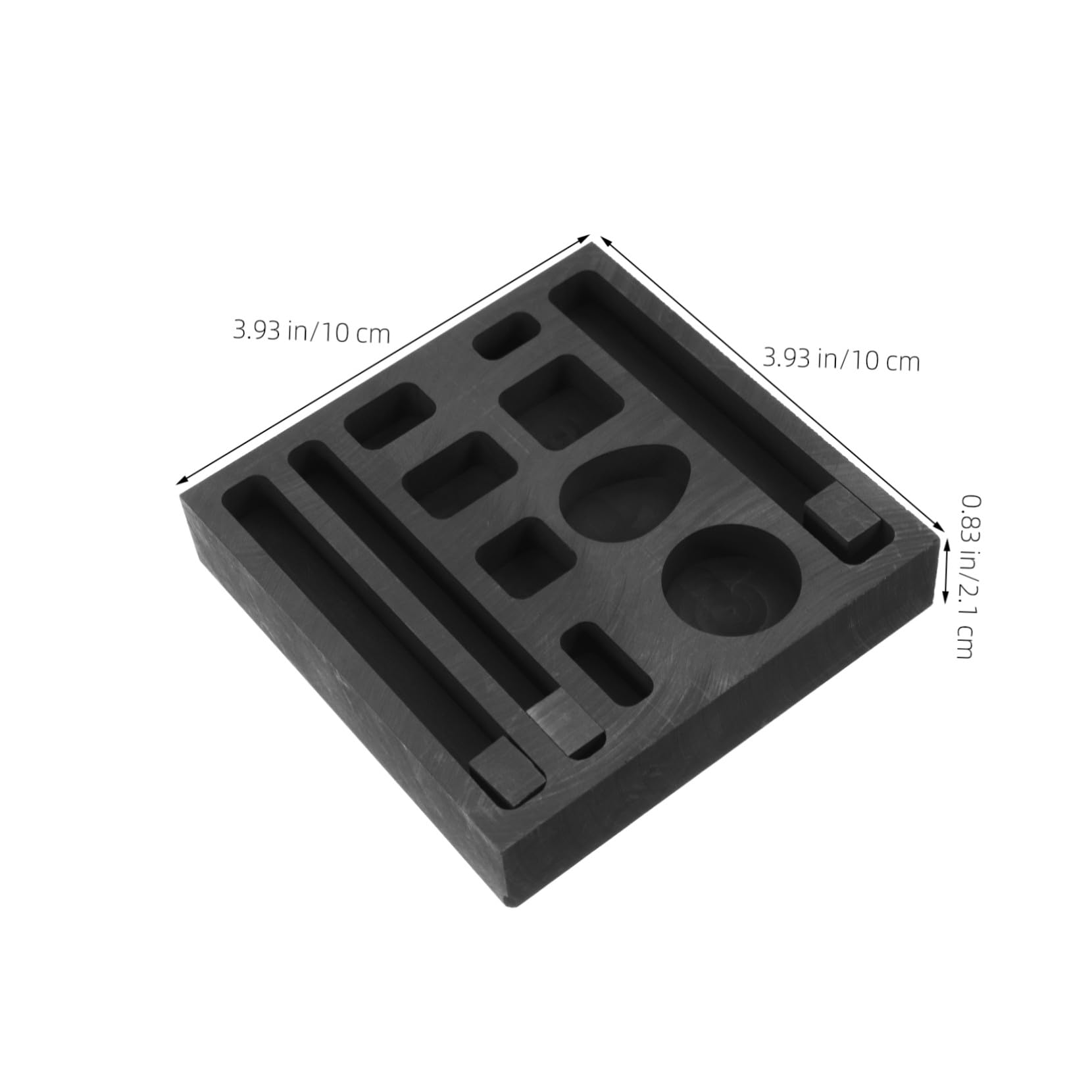TEHAUX Molde De Lingotes De Grafito De Alta Densidad 10X10X0.83 Pulgadas Molde De Joyería Para FundicióN Y RefinacióN De Metales Herramienta Para Talleres Y Artesanía MetalúRgica