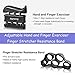 Hand Grip Strengthener Workout Kit 5 Pack, Rareccy Hand Grip Exerciser Set, Including Adjustable Resistance Hand Gripper, Finger Exerciser, Finger Stretcher, Stress Relief Grip Ball, Grip Ring (Black)