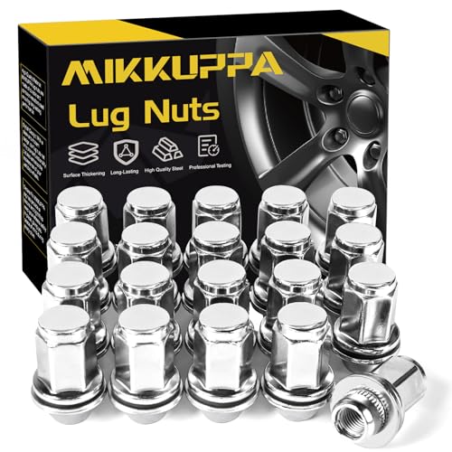 Image of MIKKUPPA 20pcs M12X1.5 Mag Lug Nuts - 1.87 inch (47mm) Height 13 /16 inch Hex Chrome Lug Nuts Replacement for Toyota Camry, RAV4, Sienna