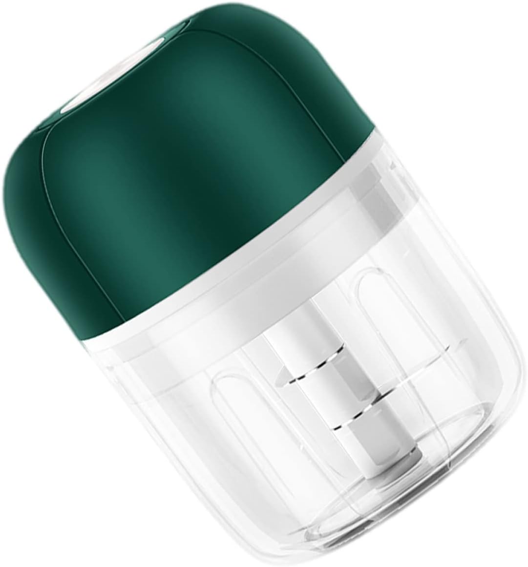 1Pc Electric Garlic Chopper Mini Food Processor for Garlic Ginger Vegetables USB Rechargeable Stainless Steel Kitchen Crusher Easy to Clean Saving Chopper