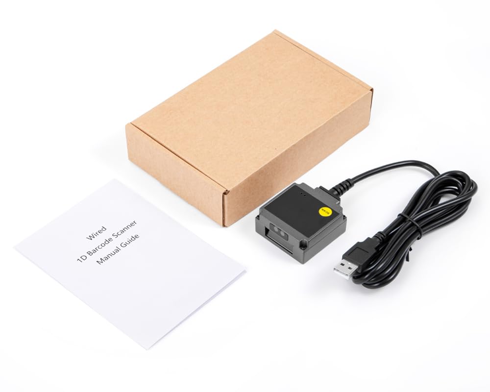 HDWR HD-S30 Scanner da tavolo codici a barre 1D, USB, automatico | Lettore fisso compatto, scansione a mani libere, per cassa, negozio e ufficio