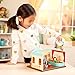 Lil Woodzeez – Toy Figures Playhouse – Miniature Movie Theatre – Stackable – Storybook Playset – Posable Figures & Cinema with Furniture – 3 Years +