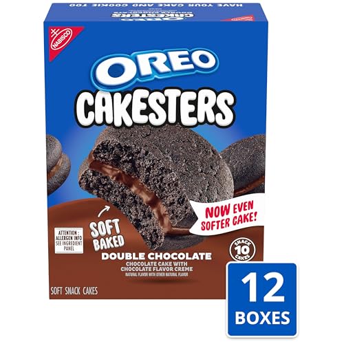 OREO Cakesters Double Chocolate Soft Snack Cakes, 60 Snack Packs - image 3