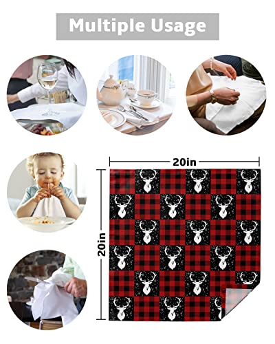 Servilletas de Tela Navidad Elk x4 50x50 cm Reutilizables miniatura 5