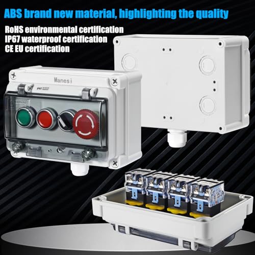 Interruptor de botão IP67 externo à prova d'água caixa de botão interruptor de botão de parada de e