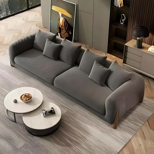 Image of A to Z Furniture Classic Chesterfield Sofa Set Luxury Chesterfield Sofa in for Home Living Room & Office (3+1=4 Seater Sofa with Ottoman Dark Grey)