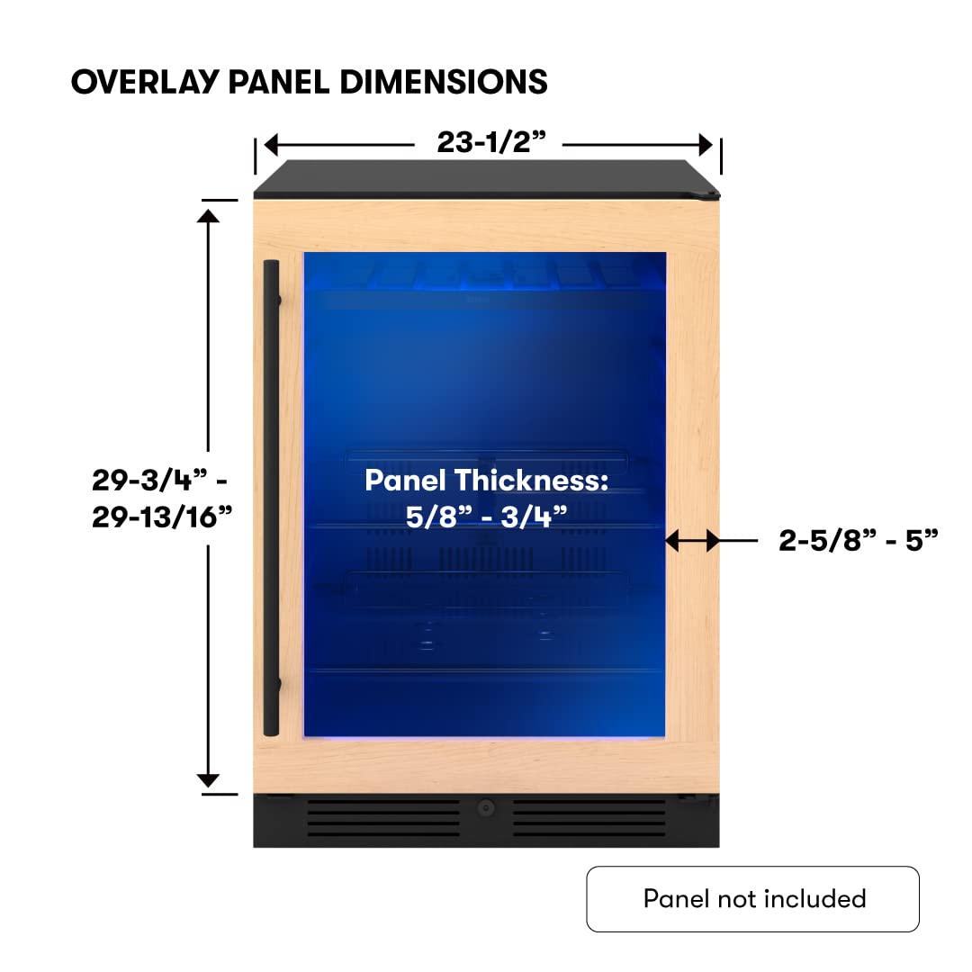 Zephyr Presrv 24 Inch Panel Ready Single Zone Beverage And Wine Fridge 7 Bottles, 108x12oz Cans Under Counter, Built In Cooler (Handle Sold Separately, Wood Panels Not Included) on Fridge.com - View 3