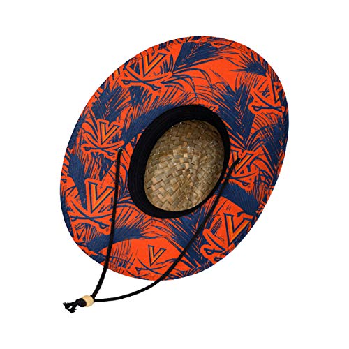 Image of FOCO Men's NCAA College Team Logo Floral Straw Sun Hat