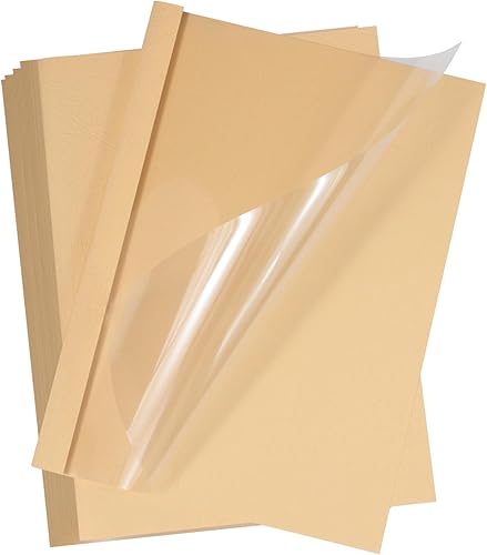 PATIKIL Cubierta de encuadernación térmica de 0.2 pulgadas, 20 piezas de polietileno de 35 a 50 hojas de presentación de papel protector de archivos