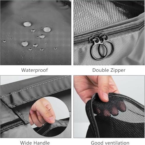 Image of 7pcs Set Luggage Carry On Suitcase Packing Cubes (Black)