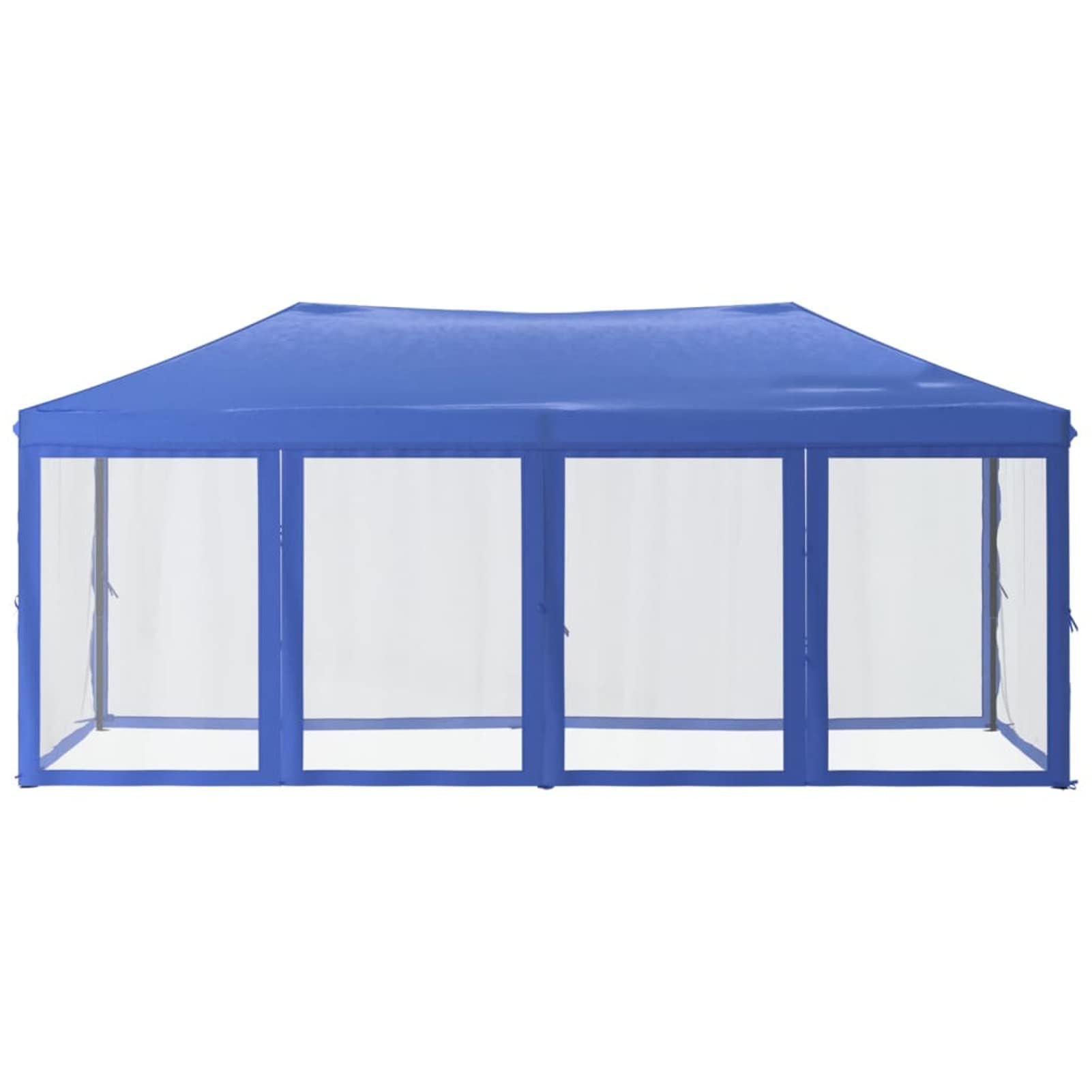 Carpa para Fiestas Plegable con Paredes Laterales, ZEYUAN Casas Prefabricadas, Cenadores para Jardin, Pergola, Carpas para Exteriores, Muebles De Jardin, Azul 3x6 m