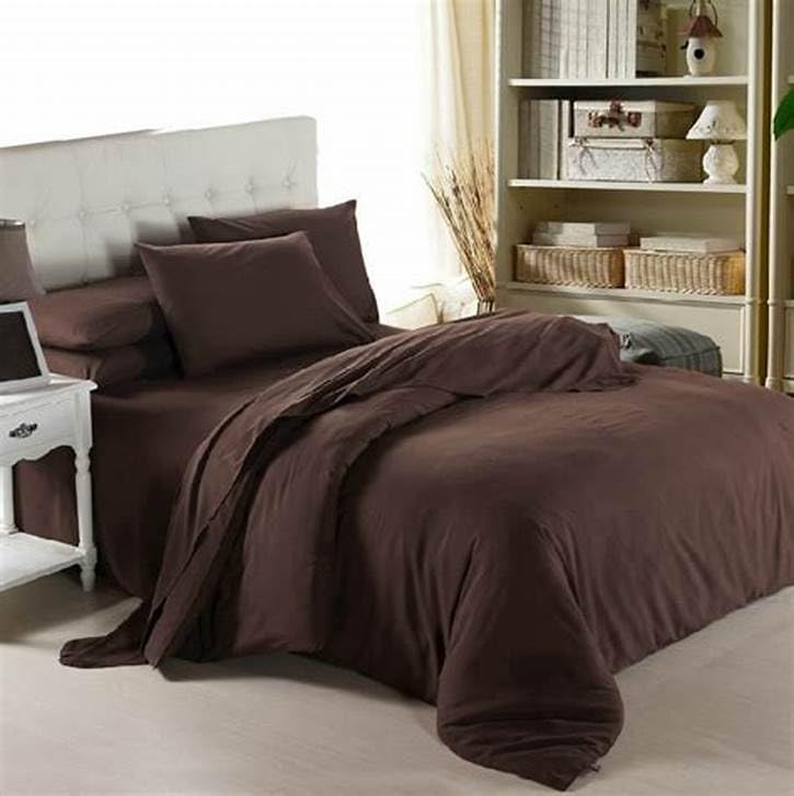 Image of Amazing Super Soft Double Bed Woollen Quilt Cover, 310TC Warm Duvet Cover, Woolen Duvet Cover /Rajai Cover /Blanket Cover /Quilt Cover King Size=90x100 Inches, Winter Blanket Cover (Chocolate)
