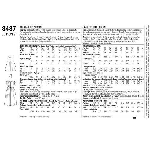 Simplicity Us8487Hh Disney Girl's Snow White Costume Sewing Pattern, Sizes 7-14 #TOP7