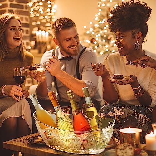 Ice Bucket for Parties 5.5 Liter Large Clear Champagne Beer Tub Mimosa Bar Supplies Kit Acrylic Plastic Wine Beverage Bucket with Scoop for Cocktail Bar by mwellewm - Image 3