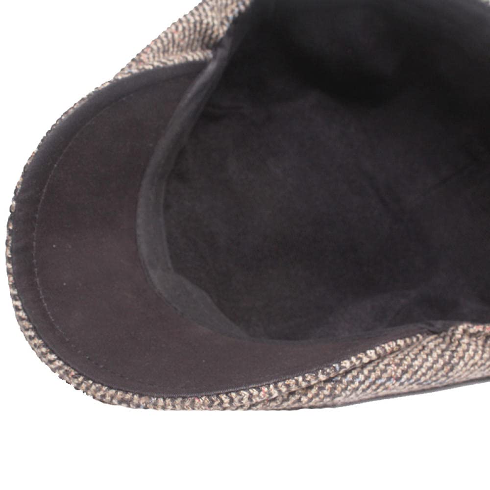 WQZYY&ASDCD Barett Cap – Karierte Baskenmütze, Baumwolle, Lässiger Retro-Stil, Für Herren, Alltag & Outdoor