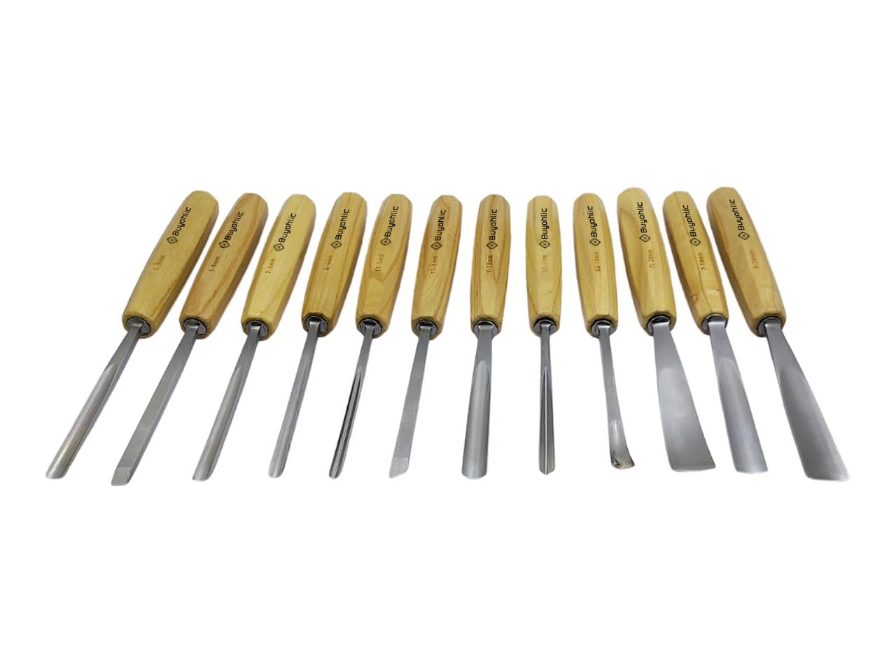 Set di strumenti per intaglio del legno, kit da 12 pezzi con mazzuolo, custodia in tela, scalpelli per principianti e professionisti della lavorazione del legno
