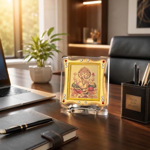 Image of Lord Ganesha Idol for Car Dashboard, Decorative Showpiece for Home, Office & Temple Decor, Spiritual Gift Item