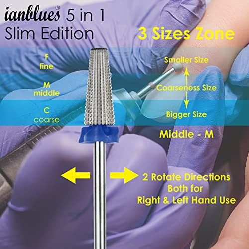 Multi-función Taladro para Uñas 5 en 1 Slim Barrel miniatura 2