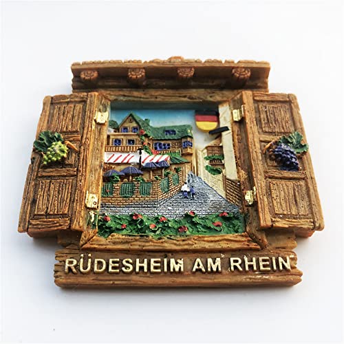 Imán decorativo Rudesheim am Rhein Alemania 3D para refrigerador miniatura 2