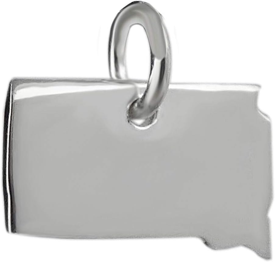 South Dakota State Charm - 925 Sterling Silver Midwest Mt. Rushmore Pierre Tiny