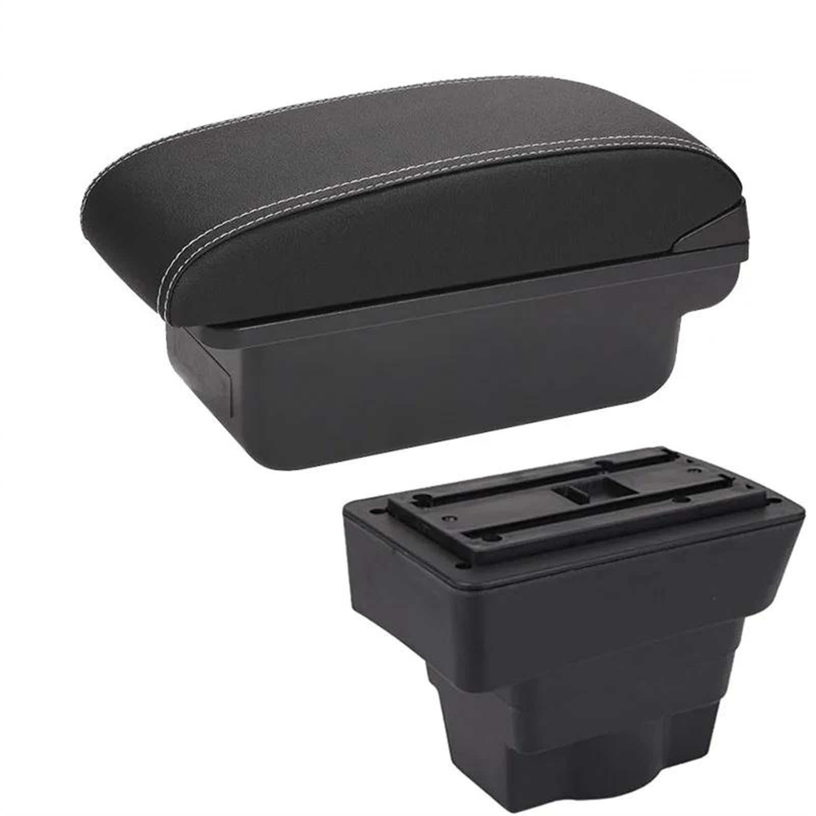 Storage Rack Armrest Box Retrofit Parts For Astra J 2012-2020 Car Armrest Center Storage Box Interior Details Car Accessories USB(C3 Black white NOUSB)