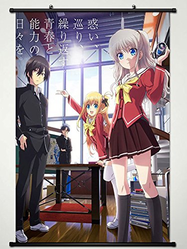 Amazon.com: Wall Scroll Poster Fabric Painting For Anime Charlotte