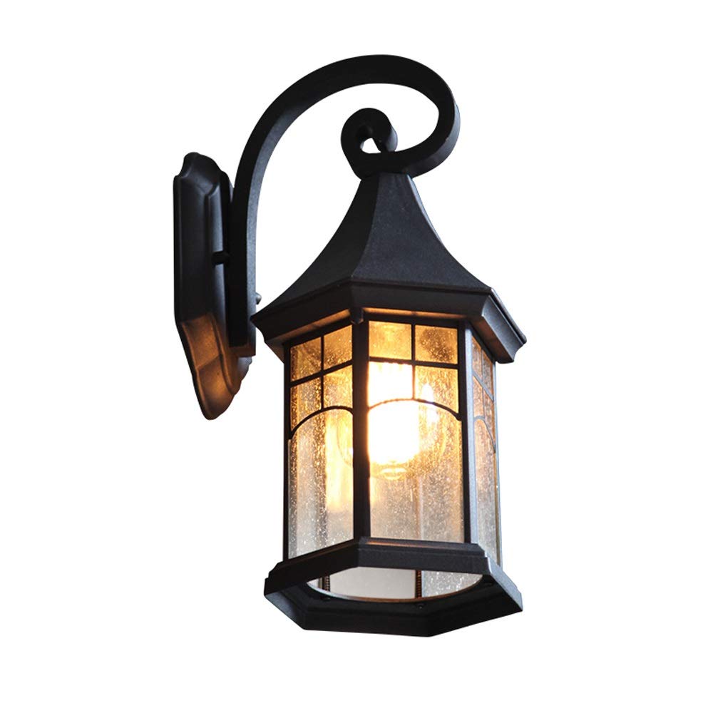 Lampe murale décorative courtyard jardin noir pour façade maison