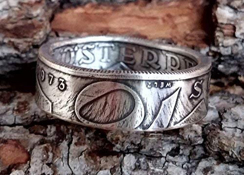Coinring, Münzring, Ring aus Münze (10 Schilling, Österreich 1957 und 1958), 640er Silber - Double Sided coin ring - Größe wählbar, handgeschmiedetes Unikat