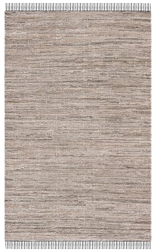 Tapete decorativo rectangular 5 x 8 pies beige y negro miniatura 3