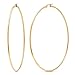 Amazon Essentials Yellow 18K Gold Plated Stainless Steel Rounded Tube Hoop Earrings (40mm) (previously Amazon Collection)