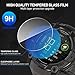 Suoman 3-pack for Garmin instinct 3 50mm AMOLED/Solar Screen Protector, Charger Port + [Anti Scratch] 9H Tempered Glass Protective Film