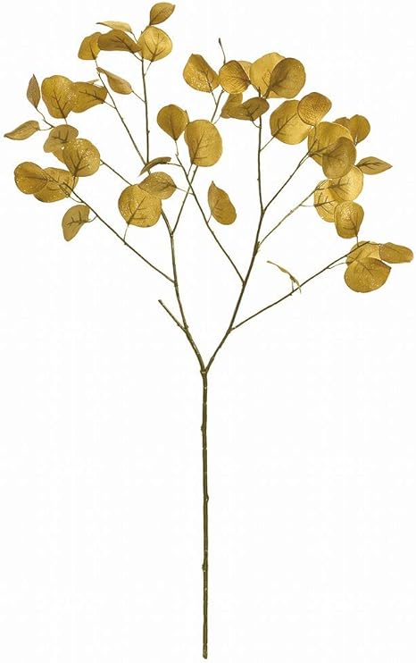 東京堂 造花 ゴールド 葉l4 5 5 L90cm Magiqブランド リュクス丸葉ユーカリ Fx 造花 オンライン通販